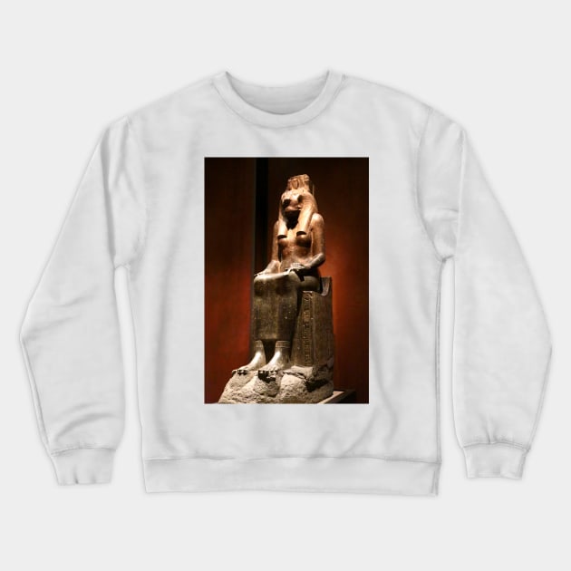 Statue of Sekhmet Crewneck Sweatshirt by annalisa56